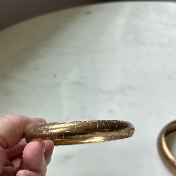 Vintage copper bangle set - Picture 5 of 16